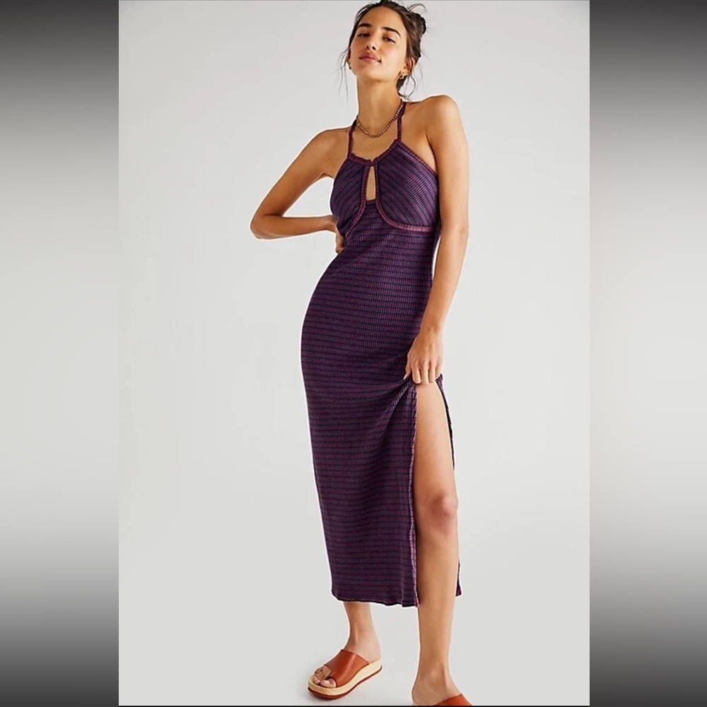 Free People Terra Maxi Dress Halter Neck Maxi Dress
